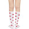 imageWomens Athletic Knee High Socks Outdoor Sport Thigh High Stockings Casual Stripes Tube Socks1 Pack Valentines Socks