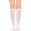 imageWomens Athletic Knee High Socks Outdoor Sport Thigh High Stockings Casual Stripes Tube Socks1 Pack White