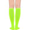 imageWomens Athletic Knee High Socks Outdoor Sport Thigh High Stockings Casual Stripes Tube SocksNeongreen
