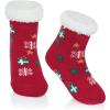 imageAmerican Trends Baby Slipper Socks Christmas Toddler Fuzzy Socks Warm Fleece Non Skid Winter SocksRed Gift
