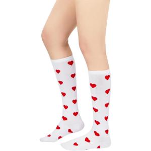 imageWomens Athletic Knee High Socks Outdoor Sport Thigh High Stockings Casual Stripes Tube Socks1 Pack Valentines Socks