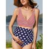 imageAmerican Trends Maternity Swimsuit High Waisted Bikini Set Two Piece Pregnancy Bathing Suit Swimwear Swimming SuitAmerican Flag
