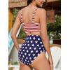 imageAmerican Trends Maternity Swimsuit High Waisted Bikini Set Two Piece Pregnancy Bathing Suit Swimwear Swimming SuitAmerican Flag