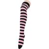 imageAmerican Trends Striped Knee High Socks for Women Thigh High Socks Long Leg Warmers02 Pink Black Stripes