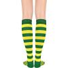 imageAmerican Trends Striped Knee High Socks for Women Thigh High Socks Long Leg WarmersZ 1 Pack Green Yellow
