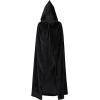 imageAmerican Trends Unisex Hooded Robe Cloak Adults Velvet Lightweight Overcoat Cloak for Halloween Cosplay CostumesBlack