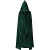 imageAmerican Trends Unisex Hooded Robe Cloak Adults Velvet Lightweight Overcoat Cloak for Halloween Cosplay CostumesBlackish Green