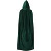 imageAmerican Trends Unisex Hooded Robe Cloak Adults Velvet Lightweight Overcoat Cloak for Halloween Cosplay CostumesBlackish Green