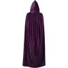 imageAmerican Trends Unisex Hooded Robe Cloak Adults Velvet Lightweight Overcoat Cloak for Halloween Cosplay CostumesPurple