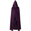 imageAmerican Trends Unisex Hooded Robe Cloak Adults Velvet Lightweight Overcoat Cloak for Halloween Cosplay CostumesPurple