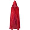 imageAmerican Trends Unisex Hooded Robe Cloak Adults Velvet Lightweight Overcoat Cloak for Halloween Cosplay CostumesRed