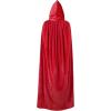imageAmerican Trends Unisex Hooded Robe Cloak Adults Velvet Lightweight Overcoat Cloak for Halloween Cosplay CostumesRed