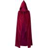 imageAmerican Trends Unisex Hooded Robe Cloak Adults Velvet Lightweight Overcoat Cloak for Halloween Cosplay CostumesWine Red