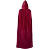 imageAmerican Trends Unisex Hooded Robe Cloak Adults Velvet Lightweight Overcoat Cloak for Halloween Cosplay CostumesWine Red