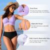 imageBikini Tops for Women Padded V Neck Swimsuit Tops Knot Twist Hollow Cut Adjustable Tank Bathing SuitsPurple