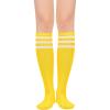 imageAmerican Trends Striped Knee High Socks for Women Thigh High Socks Long Leg WarmersZ Yellow White