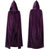 imageAmerican Trends Unisex Hooded Robe Cloak Adults Velvet Lightweight Overcoat Cloak for Halloween Cosplay CostumesPurple