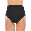 imageAmerican Trends High Waisted Bikini Bottoms Ruched Tummy Control Swimsuits Bottoms Sexy Swim Bottom Bathing Suits for Women01 Solid Black
