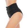 imageAmerican Trends High Waisted Bikini Bottoms Ruched Tummy Control Swimsuits Bottoms Sexy Swim Bottom Bathing Suits for Women01 Solid Black