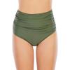 imageAmerican Trends High Waisted Bikini Bottoms Ruched Tummy Control Swimsuits Bottoms Sexy Swim Bottom Bathing Suits for WomenArmy Green