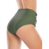 imageAmerican Trends High Waisted Bikini Bottoms Ruched Tummy Control Swimsuits Bottoms Sexy Swim Bottom Bathing Suits for WomenArmy Green