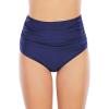 imageAmerican Trends High Waisted Bikini Bottoms Ruched Tummy Control Swimsuits Bottoms Sexy Swim Bottom Bathing Suits for WomenNavy Blue