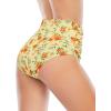 imageAmerican Trends High Waisted Bikini Bottoms Ruched Tummy Control Swimsuits Bottoms Sexy Swim Bottom Bathing Suits for WomenOrange Floral