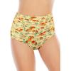 imageAmerican Trends High Waisted Bikini Bottoms Ruched Tummy Control Swimsuits Bottoms Sexy Swim Bottom Bathing Suits for WomenOrange Floral