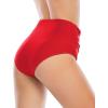 imageAmerican Trends High Waisted Bikini Bottoms Ruched Tummy Control Swimsuits Bottoms Sexy Swim Bottom Bathing Suits for WomenRed