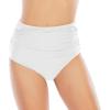 imageAmerican Trends High Waisted Bikini Bottoms Ruched Tummy Control Swimsuits Bottoms Sexy Swim Bottom Bathing Suits for WomenWhite