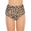 imageAmerican Trends High Waisted Bikini Bottoms Ruched Tummy Control Swimsuits Bottoms Sexy Swim Bottom Bathing Suits for WomenYellow Leopard