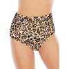 imageAmerican Trends High Waisted Bikini Bottoms Ruched Tummy Control Swimsuits Bottoms Sexy Swim Bottom Bathing Suits for WomenYellow Leopard