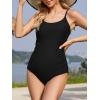 imageAmerican Trends Maternity Swimsuit One Piece Maternity Bathing Suit Round Neck Adjustable Shoulder Strap Pregnancy SwimwearBlack