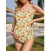 imageAmerican Trends Maternity Swimsuit One Piece Maternity Bathing Suit Round Neck Adjustable Shoulder Strap Pregnancy SwimwearOrange Flower
