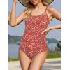 imageAmerican Trends Maternity Swimsuit One Piece Maternity Bathing Suit Round Neck Adjustable Shoulder Strap Pregnancy SwimwearRed Floral