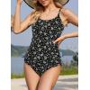 imageAmerican Trends Maternity Swimsuit One Piece Maternity Bathing Suit Round Neck Adjustable Shoulder Strap Pregnancy SwimwearWhite Floral