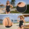 imageAmerican Trends Maternity Swimsuit One Piece Maternity Bathing Suit Round Neck Adjustable Shoulder Strap Pregnancy SwimwearWine