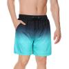 imageAmerican Trends Mens Swim Trunks Board Shorts Quick Dry Mens Swimming Trunks with Compression LinerBlack Blue Gradient