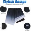 imageAmerican Trends Mens Swim Trunks Board Shorts Quick Dry Mens Swimming Trunks with Compression LinerBlack Grey Gradient