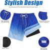 imageAmerican Trends Mens Swim Trunks Board Shorts Quick Dry Mens Swimming Trunks with Compression LinerBlue Gradient