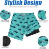 imageAmerican Trends Mens Swim Trunks Board Shorts Quick Dry Mens Swimming Trunks with Compression LinerBlue Green Shark