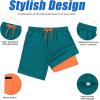imageAmerican Trends Mens Swim Trunks Board Shorts Quick Dry Mens Swimming Trunks with Compression LinerGreen