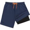 imageAmerican Trends Mens Swim Trunks Board Shorts Quick Dry Mens Swimming Trunks with Compression LinerNavy Blue