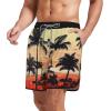 imageAmerican Trends Mens Swim Trunks Board Shorts Quick Dry Mens Swimming Trunks with Compression LinerZ Coconut Tree