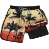 imageAmerican Trends Mens Swim Trunks Board Shorts Quick Dry Mens Swimming Trunks with Compression LinerZ Coconut Tree
