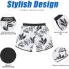 imageAmerican Trends Mens Swim Trunks Board Shorts Quick Dry Mens Swimming Trunks with Compression LinerZ Leaves White