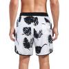 imageAmerican Trends Mens Swim Trunks Board Shorts Quick Dry Mens Swimming Trunks with Compression LinerZ Leaves White