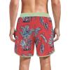 imageAmerican Trends Mens Swim Trunks Board Shorts Quick Dry Mens Swimming Trunks with Compression LinerZ Red Plantain