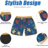 imageAmerican Trends Mens Swim Trunks Board Shorts Quick Dry Mens Swimming Trunks with Compression LinerZ Yellow Blue Background