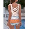 imageAthletic One Piece Swimsuit for Women Modest Criss Cross Back Slimming Bathing Suit Swimming SuitA Orange Scales